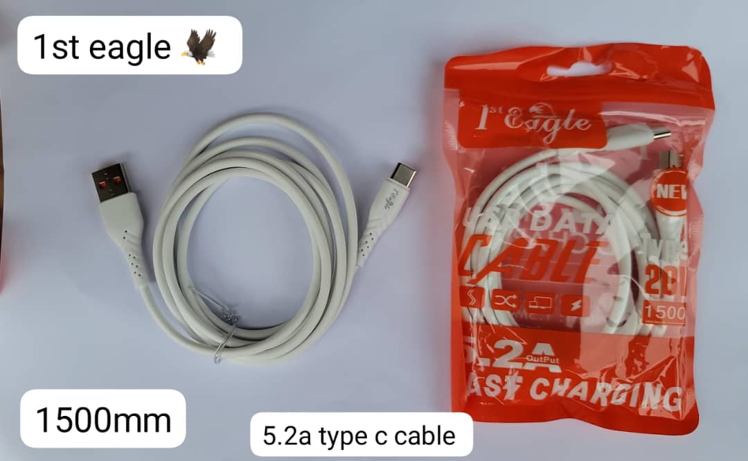 1st Eagle 5.2A Fast Charging Type-C Cable (1500 mm)