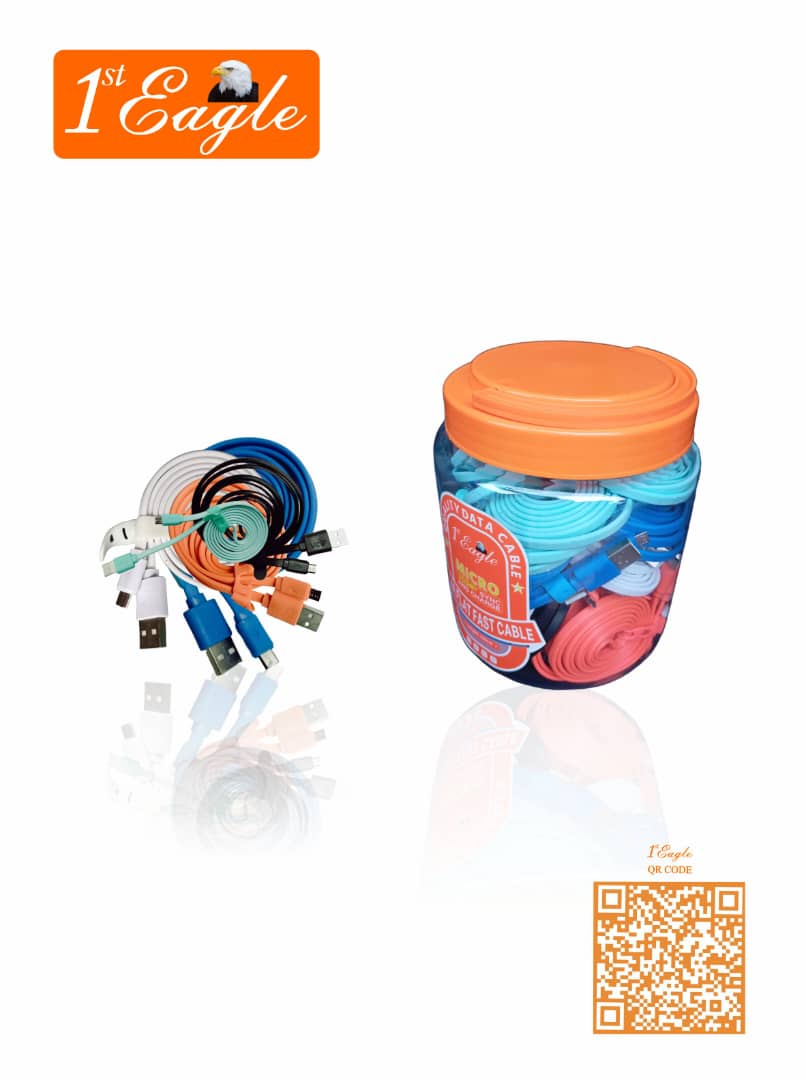 5.0 Micro Cable Fast Charge Flat Data Cable (30 PCS in aJar) NEW ARRIVAL PROMO