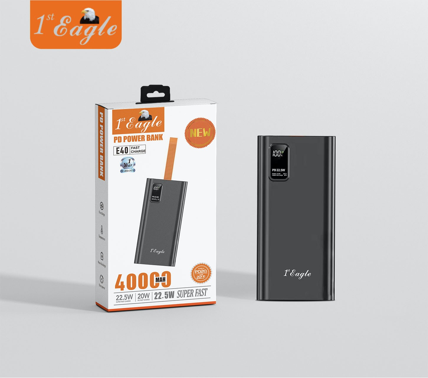 E40 40000mah Powerbank view 2